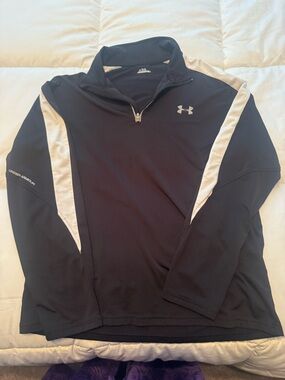 Under Armour Black Pullover with White Side Panels